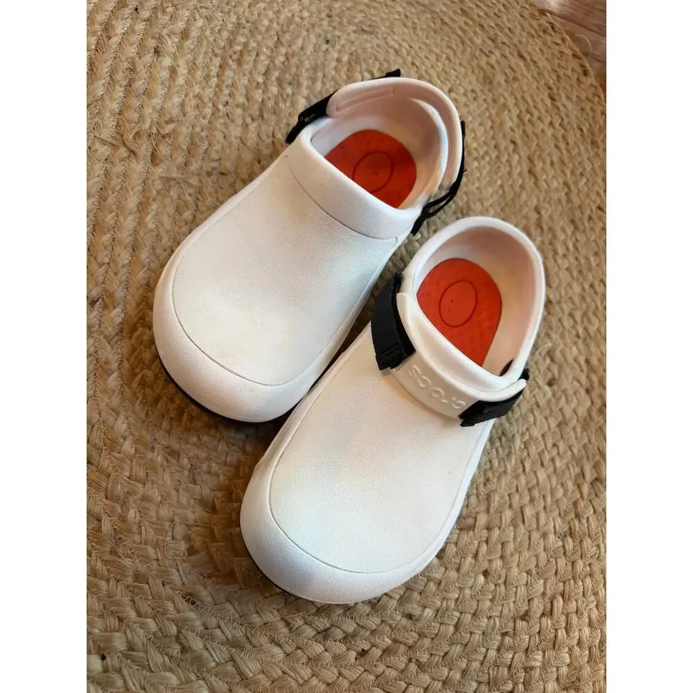 Crocs Bistro Pro LiteRide Work Clog White Adjustable Strap Anti-Slip Size Men 10